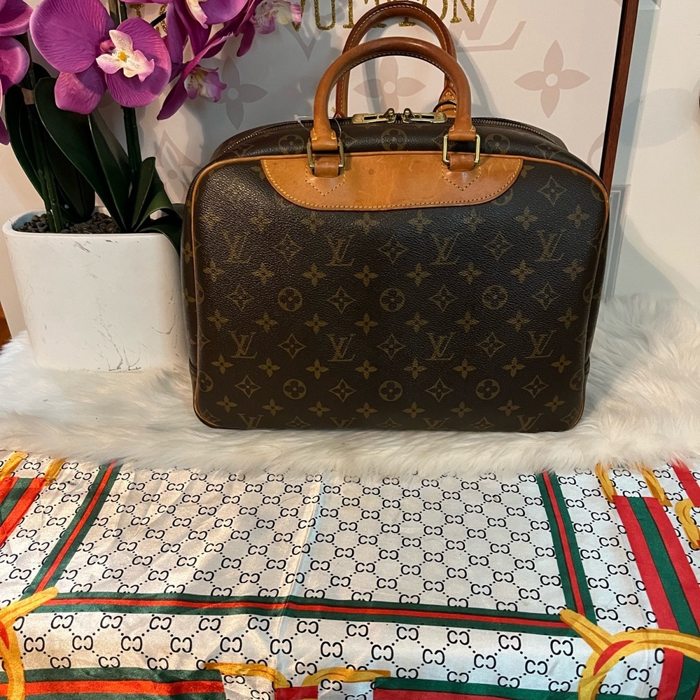 🔥SEND OFFER🔥DEAUVILLE Louis Vuitton Brown Monogram Satchel - Picture 13 of 13